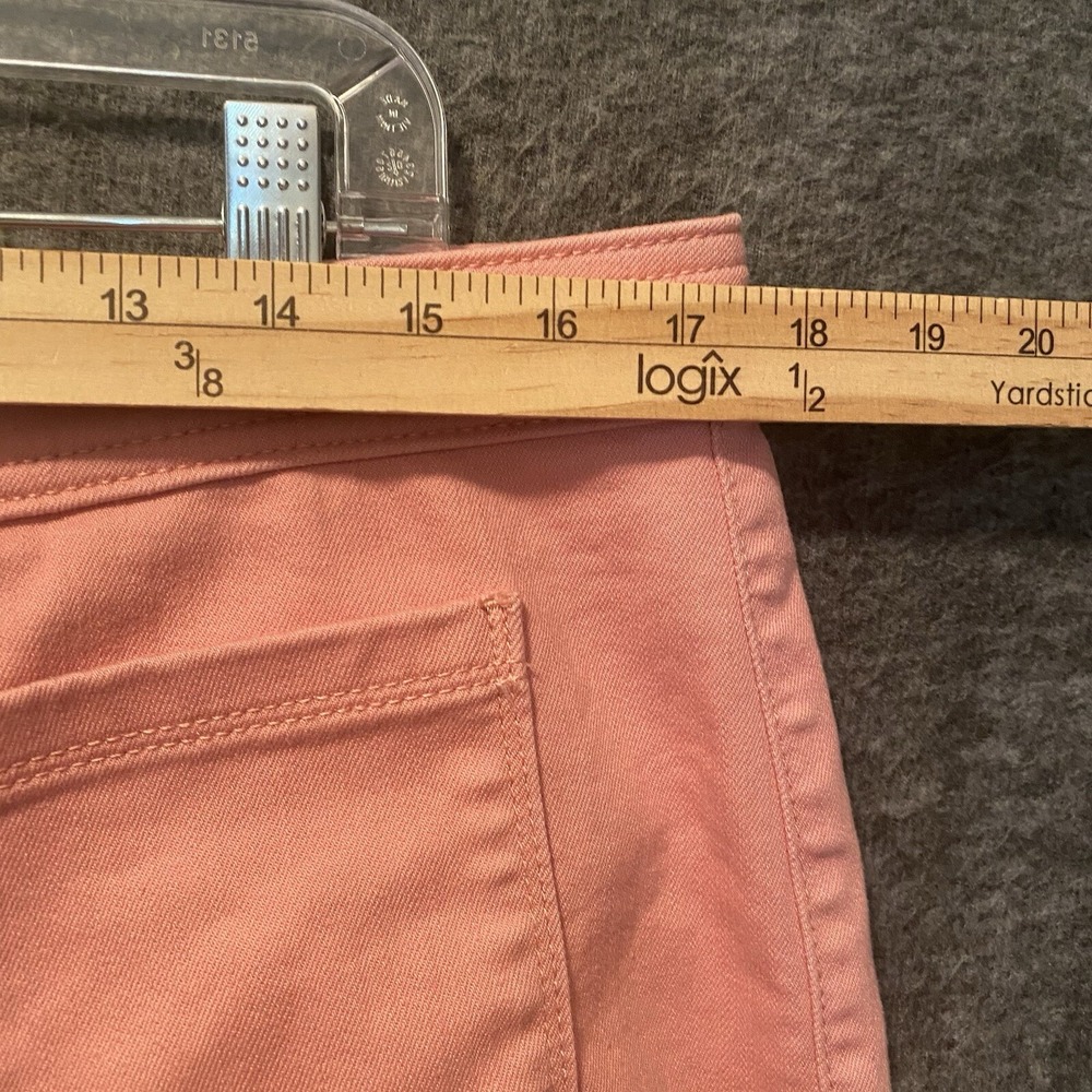 Talbots Jeans‎ Womens 16P Pink Flawless High Waist Wide Crop Pants Pockets 21" - Picture 6 of 10